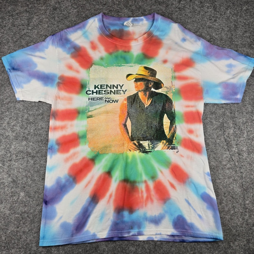 Kenny Chesney Here and Now 2022 Tour Shirt Tie Dye Cowboy Country‎ Music LARGE